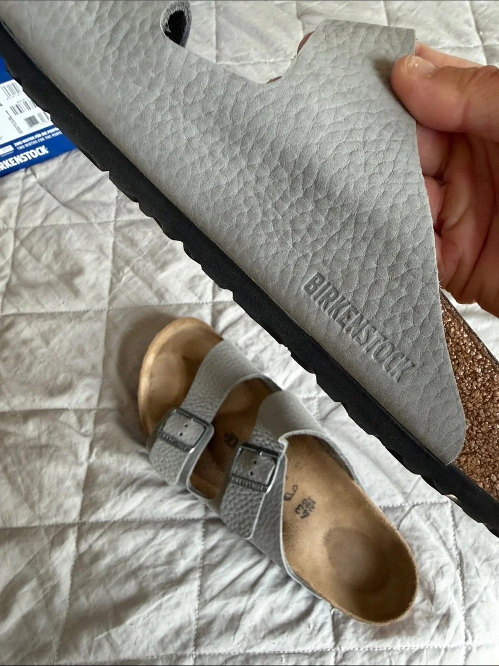 Birkenstock Arizona Two-Strap Sandals in Light Gray for Men